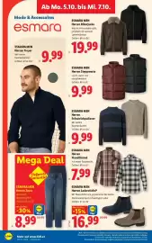 Lidl Flugblatt woche 40 Seite 35: ESMARA MEN Herren Troyer €9,99, Esmara Men Herren Bikerjacke €19,99