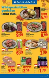 Lidl Flugblatt woche 40 Seite 7: Nimrod Wildschweinschnitzel €5,99, Wüdian Frischer Rehbraten €8,99