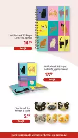 Bruna folder Pagina 41: Vershoudclips katten €5,49, Roger La Borde Notitieboek A5 spiraal €14,95