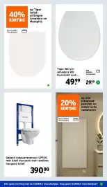 GAMMA folder week 40 Pagina 30: Geberit inbouwreservoir UP100 met Abell duo pack met randloos hangend toilet €390,00