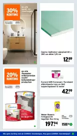 GAMMA folder week 40 Pagina 31: Eurocol Eurocoat / Euroband €42,99, Gyproc badkamer gipsplaat €12,89