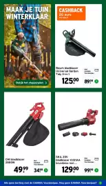 GAMMA folder week 40 Pagina 38: CMI bladblazer 2800W €34,99, SKIL 20V bladblazer 0331AA brushless incl.... €99,99