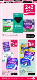 Etos folder week 40 Pagina 57: Always enkelpakken €10,00, Always grootverpakkingen en Tampax €15,00