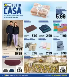 Volantino Ard Discount Pagina 16: Pantofola uomo/donna mod. Evan €5,99, Set 3 strofinacci mod. scacchino €2,99