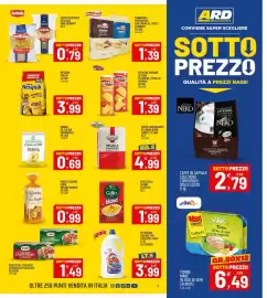 Volantino Ard Discount Pagina 3: Semola rimacinata di grano duro Terre e Tesori €4,99, Pasta di semola SicilSole €0,79