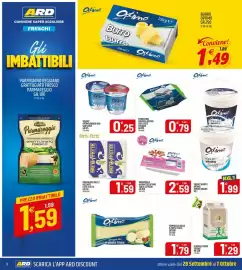 Volantino Ard Discount Pagina 6: Yogurt bianco Optimo intero/magro €1,99, Stracchino cremoso Optimo €0,79