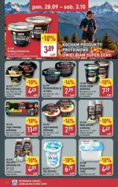 ALDI gazetka tydzień 40 Strona 2: Jogurt owocowy proteinowy 8-pak Milsani €11,69, Skyr naturalny Milsani €6,29