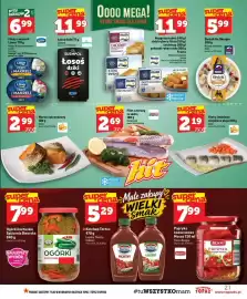 Topaz gazetka tydzień 40 Strona 21: Morszczuk wędzony Elmar €2,99, Filety z makreli w oleju Lisner €6,99