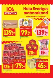 ICA Kvantum reklamblad vecka 40 Sida 1: Äpplen Royal Gala €20,00, Färsk kycklinglårfilé €99,00