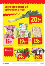 ICA Kvantum reklamblad vecka 40 Sida 2: Purjolök €20,00, Skurna sallader i påse €19,00