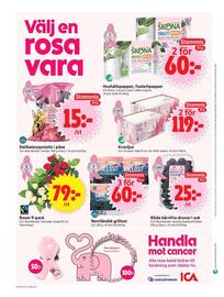 ICA Supermarket reklamblad vecka 40 Sida 10: Ica röda kärnfria druvor €25,00, Ica rosor 9-pack €79,00