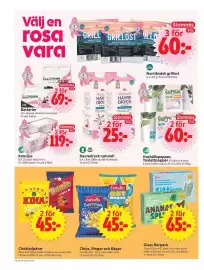 ICA Supermarket reklamblad vecka 40 Sida 8: Triumf Glass €65,00, Estrella chips ringar och bågar €45,00