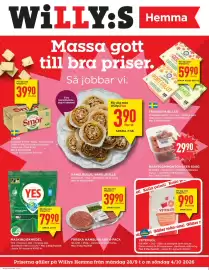 Willys Hemma reklamblad vecka 40 Sida 1: FRUKOSTHJÄLTAR, Medlemspris, SMÖR, Medlemspris
