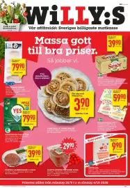 Willys reklamblad vecka 40 Sida 1: STILLAHAVSTORSK, Medlemspris, MASKINDISKTABLETTER, Medlemspris