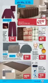 Aldi Nord Prospekt woche 41 Seite 19: HOME CREATION Fußmatte €7,99, HOME CREATION Sitzbank im Teddy-Look €49,99