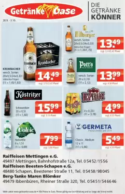 Getränke Oase (gültig bis 3-10)