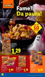 Volantino Lidl settimana 40 Pagina 18: Halloween Arachidi ricoperte €1,79, Halloween Tortilla wraps €1,99