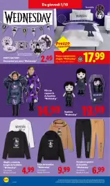 Volantino Lidl settimana 40 Pagina 22: Maglia a maniche lunghe da bambina "Wednesday" €4,99