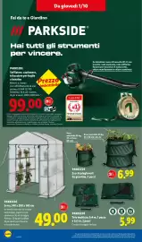 Volantino Lidl settimana 40 Pagina 24: Parkside Serra €49,00, Telo multiuso Parkside €5,99