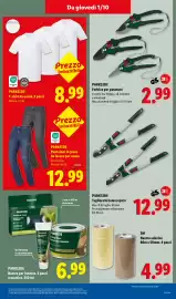 Volantino Lidl settimana 40 Pagina 25: T-shirt da uomo Parkside €8,99, Pantalone in jeans da lavoro per uomo Parkside €12,99