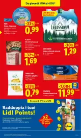 Volantino Lidl settimana 40 Pagina 3: Levissima acqua minerale naturale €1,29, Nixe Tonno al naturale €0,99
