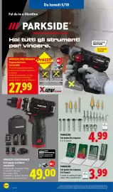 Volantino Lidl settimana 40 Pagina 32: Parkside performance set trapano avvitatore ricaricabile €49,00
