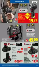 Volantino Lidl settimana 40 Pagina 33: Parkside Performance Batteria 2,5 Ah con caricabatterie €19,99