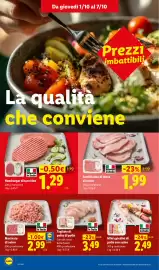 Volantino Lidl settimana 40 Pagina 8: Macinato di suino €2,99, Mini spiedini di pollo con suino €2,49