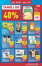 ALDI gazetka tydzień 40 Strona 17: MILSANI Twaróg krajanka €6,49, Rolada ustrzycka MILSANI €26,90