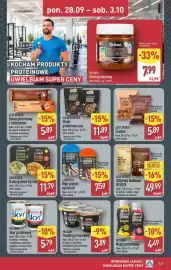 ALDI gazetka tydzień 40 Strona 21: ALDI SPORTS Odżywka białkowa DELUXE €49,99, Ciastko ALDI SPORTS €5,89