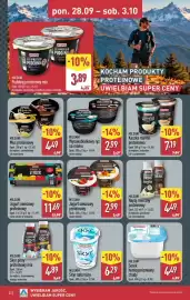 ALDI gazetka tydzień 40 Strona 22: MILSANI Napój mleczny proteinowy €4,49, MILSANI Skyr naturalny €6,29