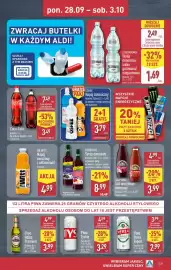 ALDI gazetka tydzień 40 Strona 31: DAWTONA Sok warzywno-owocowy €3,99, Piwo Tyskie €3,29