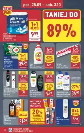 ALDI gazetka tydzień 40 Strona 32: Head & Shoulders Szampon do włosów €36,99, Palmolive Żel pod prysznic €9,99