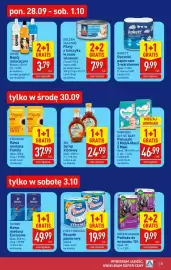 ALDI gazetka tydzień 40 Strona 35: Golden Seafood Filety z tuńczyka w sosie własnym €7,99, Syrop klonowy €24,99