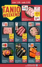 ALDI gazetka tydzień 40 Strona 45: Sznycle z fileta z piersi indyka €14,99, Golden Seafood Łosoś atlantycki €19,99