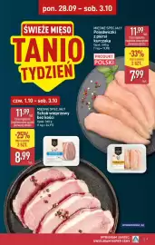 ALDI gazetka tydzień 40 Strona 9: Miesne Specjały Schab wierprzowy bez kości €8,99