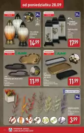 ALDI gazetka tydzień 40 Strona 6: Znicz szklany cieniowany €14,99, Kapliczka mini €17,99