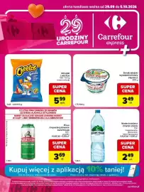 Carrefour Express gazetka tydzień 40 Strona 1: Chrupki CHEETOS €5,99, Woda źródlana Żywiec Zdrój €2,49