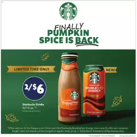 Family Dollar weekly ad week 40 Page 6: Starbucks Drinks €6,00