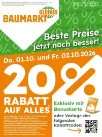 Globus Baumarkt Prospekt Seite 1