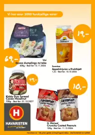 Havaristen kundeavis uke 40 Side 3: Vici Gyoza dumplings m/reke €69,00, Sunniva Appelsinjuice u/fruktkjøtt €19,00