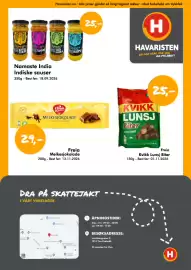 Havaristen kundeavis uke 40 Side 4: Freia Kvikk Lunsj Biter €25,00, Namaste India Indiske sauser €25,00