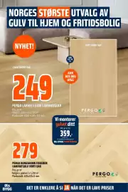 Obs Bygg kundeavis Side 5: PERGO KUNGSHAMN FISKEBEN LAMINATGULV IVORY OAK €279,00, Pergo larvik 1-stav laminatgulv €249,00