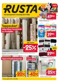 Rusta kundeavis uke 40 Side 1: Hobbyboks Halloween €49,90, Alle tepper €29,90
