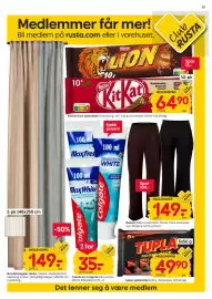 Rusta kundeavis uke 40 Side 15: Bukser, Medlemspris, Tupla sjokolade, Medlemspris