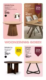 Leen Bakker folder week 40 Pagina 5: Eettafel Brigitte €183,20, Eettafel Irene €549,00