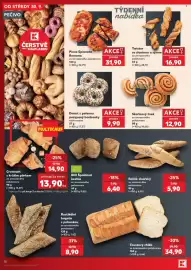 Kaufland leták týden 40 Strana 10: Donut s polevou posypaný bonbonky €9,90, Twister se slaninou a sýrem €16,90