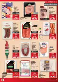 Kaufland leták týden 40 Strana 15: Jarmark špekáčky €89,90, Chodura šunkový salám €14,90