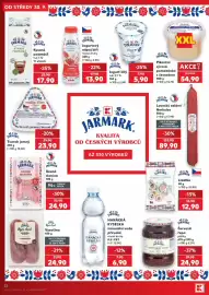 Kaufland leták týden 40 Strana 22: Jarmark pikantní sýrová pomazánka s česnekem €54,90, Jarmark hanácká kyselka €6,90