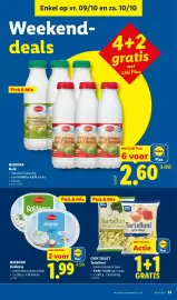 Lidl folder week 41 Pagina 33: Chef select Tortelloni €2,49, Milbona melk €2,60